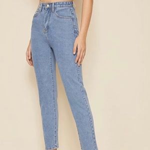 Bleach Wash Mom Jeans